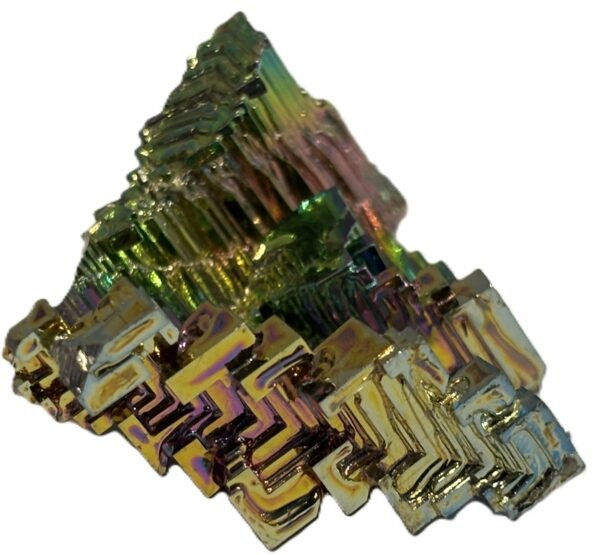 Golden bismuth hopper crystal specimen 4 sians emporium Golden bismuth hopper crystal specimen